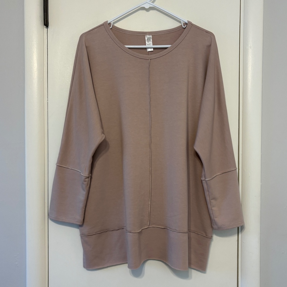 SPANX Taupe Long Sleeve Tunic Top